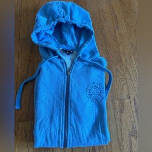 Patagonia Full Zip Hoodie Blue Organic Cotton Outdoor